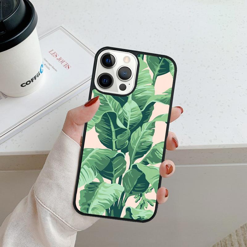 Зеленый лист Монстеры Чехол для телефона Для iPhone 17 Air 16 pro max 15 14 plus 12 13 Защитная крышка coque
