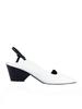 Commegee Asymmetric Wave Sling-Back Shoes / Cg1021Wh