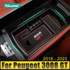 Для Peugeot 3008 GT 2017 2018 2019 2020 2021 2022 2023 3008GT гибридный автомобиль центральный подлокотник ящик для хранения органайзер лоток аксессуары