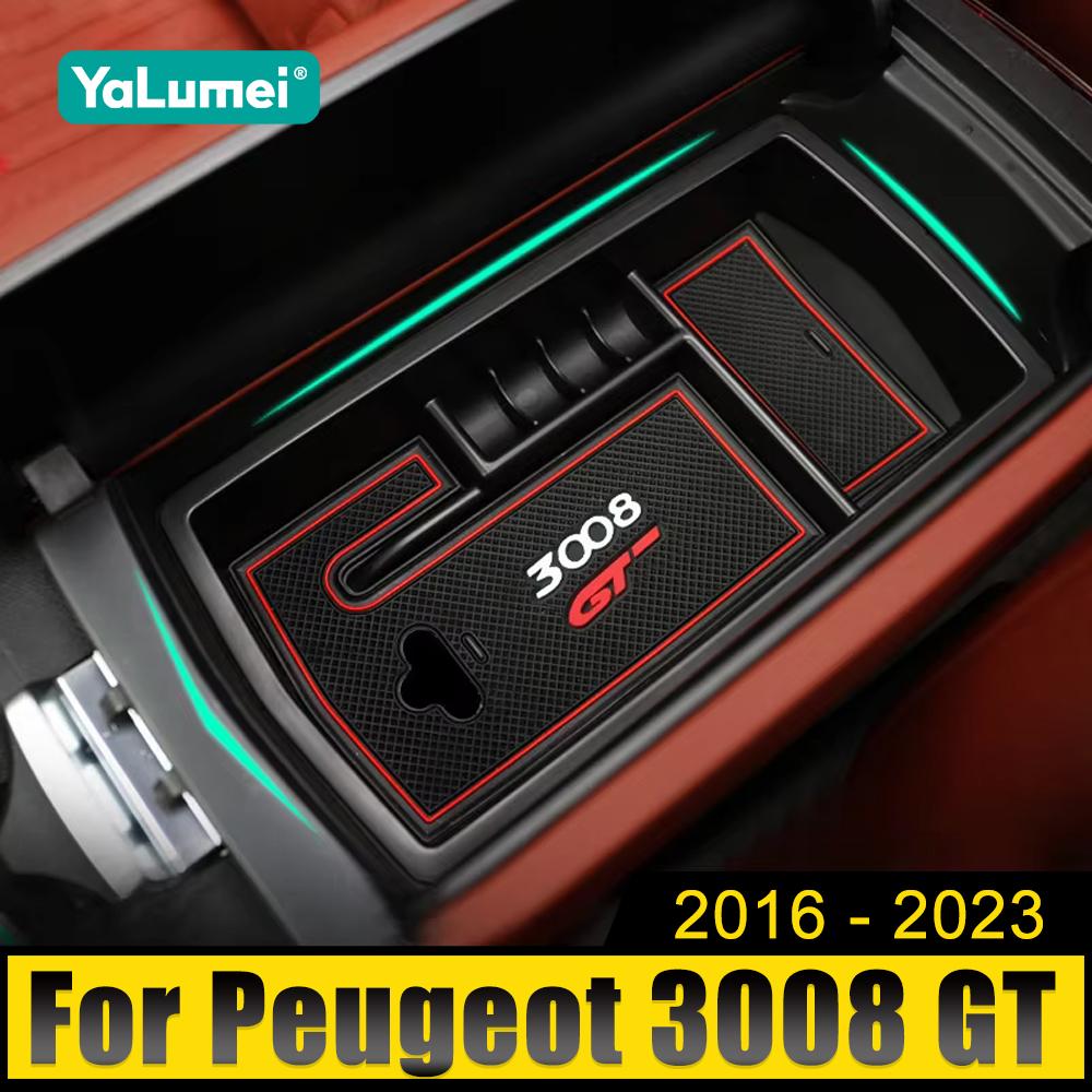 Для Peugeot 3008 GT 2017 2018 2019 2020 2021 2022 2023 3008GT гибридный автомобиль центральный подлокотник ящик для хранения органайзер лоток аксессуары