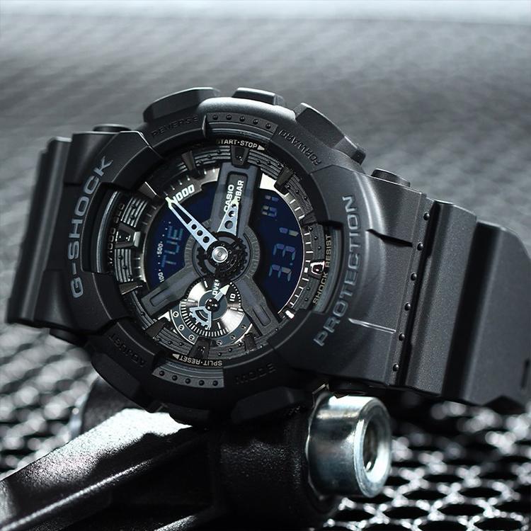 Casio Спортивные часы для пары Серия GA и BA Черный Воин и Мороженое Розовый Кварцевый Механизм Унисекс Часы GA-110-1B+BA-110-7A1