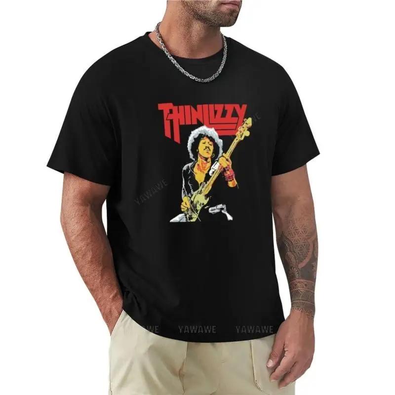 Футболка хлопок Thin Lizzy Футболка на заказ футболки кавайная одежда футболки для мальчиков футболки для черной футболки