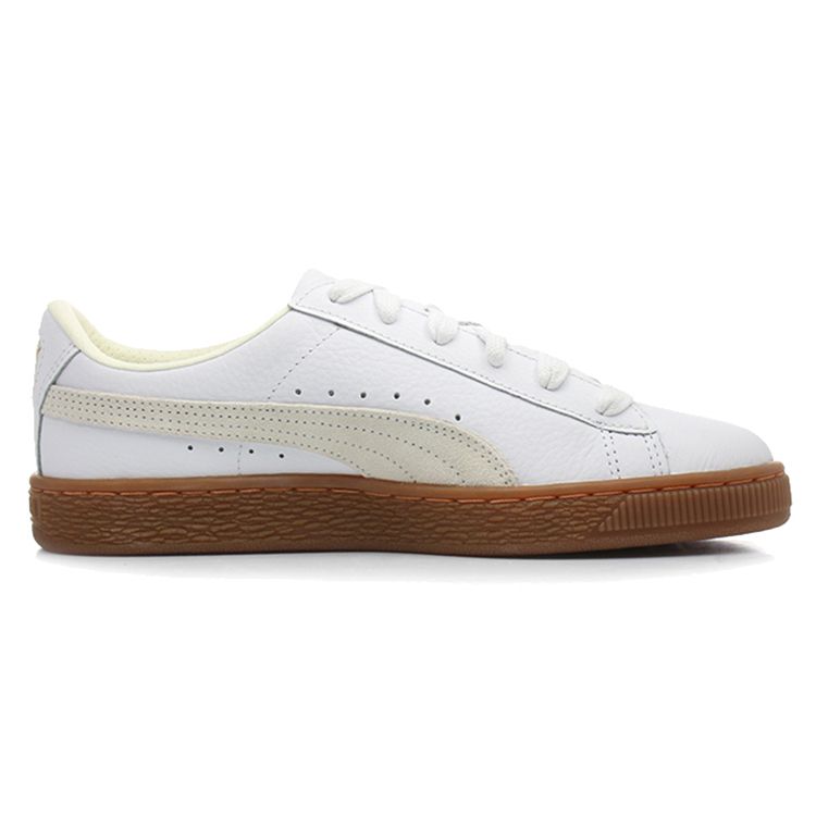 Puma Basket Classic Резиновая подошва Ретро Низкие кеды Унисекс Кроссовки Белые 365078-01