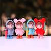 Adorable Cartoon Raincoat Couple Figurine - Miniature Landscape Decoration Doll