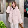 Женская укороченная утепленная свободная модная пуховая куртка из белого утиного пуха