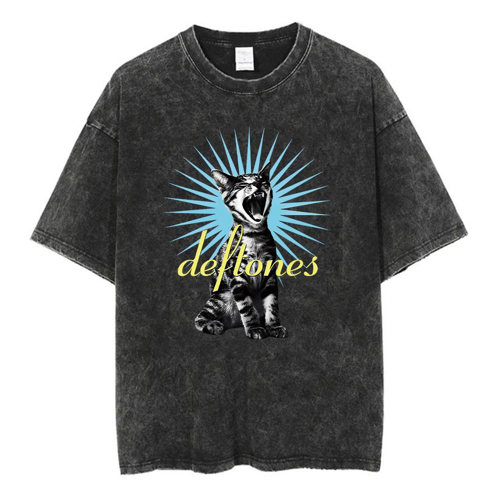 Deftones BandDiamond Eyes Music Album Cover TShirt Metal Rock Clothes Cotton Vintage Short Sleeve Tees For Men Plus Size Tops