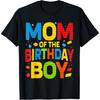 Birthday Party Mom Of The Birthday Boy Shirt Building Block T-Shirt