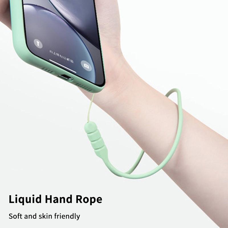 Wrist Hanging Silicone Long Phone Rope Strap Cellphone Chain Lanyard For Iphone For Android Key Rings Bag Decoration