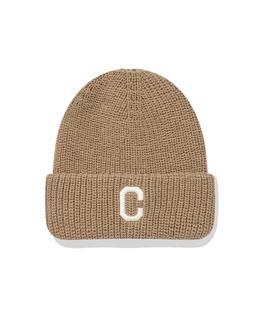 COVERNAT College C Logo Middle Beanie Beige
