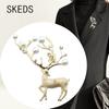 SKEDS Модные Женские Броши-Булавки с Эмалью в Виде Оленя и Жемчуга, Аксессуары для Одежды, Пальто, Животного, Пряжка-Булавка, Аксессуары для Свадебной Вечеринки, Подарок