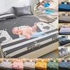 2023 Super Waterproof Bed Fitted Sheet Mattress Cover Bed Protector Bedcloth Four Corners With Elastic Band Double Couple Bedspread