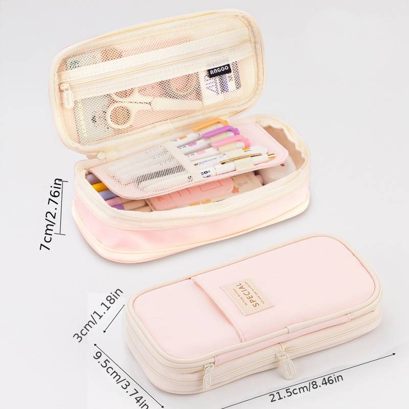 Расширяемый пенал с отделениями, 1 шт., большая вместительная сумка-карандаш, школьный органайзер для канцелярских принадлежностей