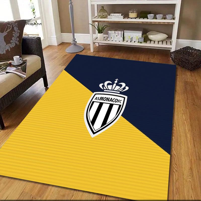 AS Monaco FC2 Flannel Pattern Square Carpet,Area Rug,Carpet Rug for Living Room Bedroom Sofa Playroom Decor,Non-slip Floor Mat