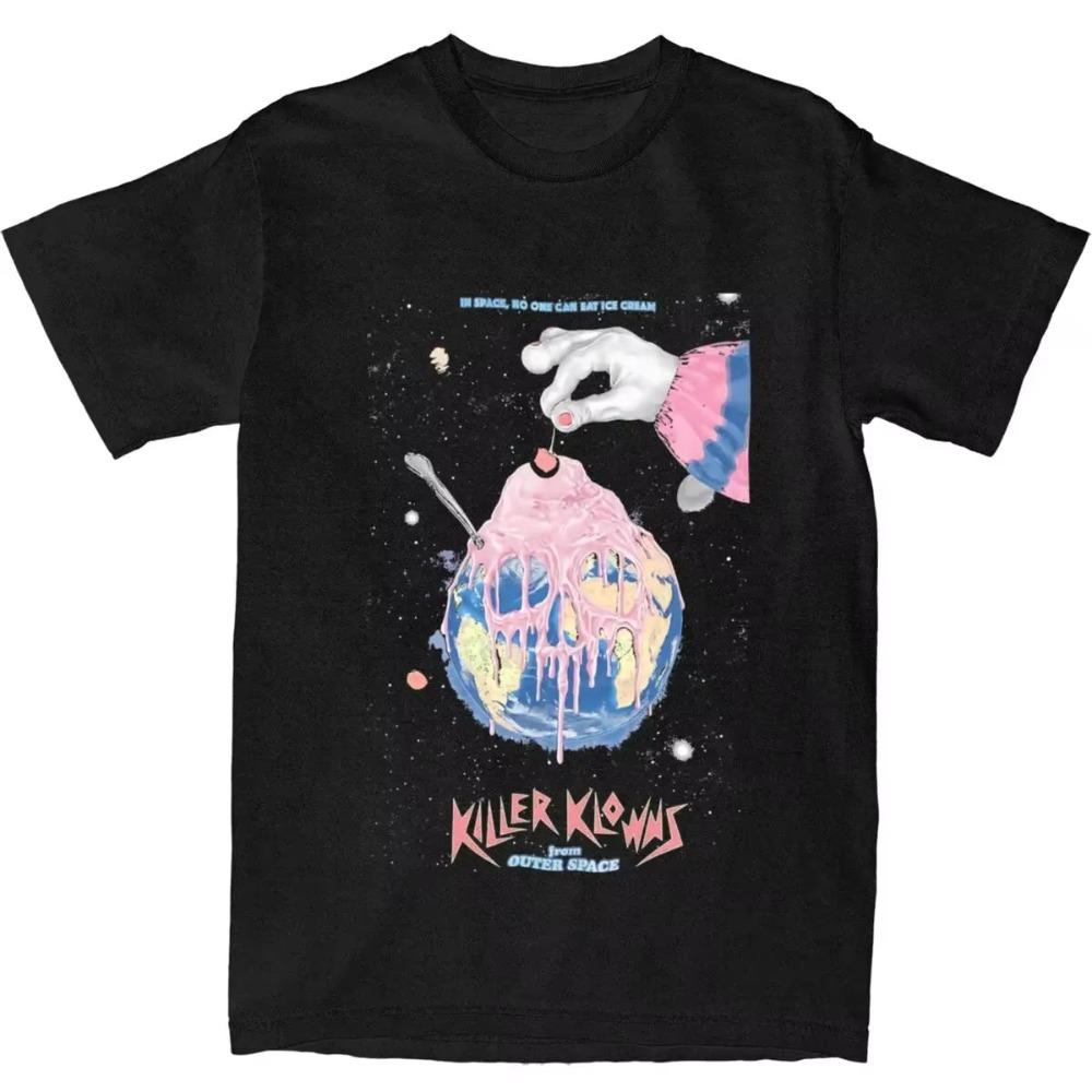 Летние футболки Killer Klowns From Outer Space Skull Sundae Мужские Женские Забавная футболка с мороженым Футболки с коротким рукавом