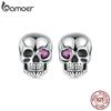 Серьги-гвоздики из стерлингового серебра 925 пробы с черепом, дизайнерские стильные персонализированные винтажные серьги для женщин, ювелирные изделия