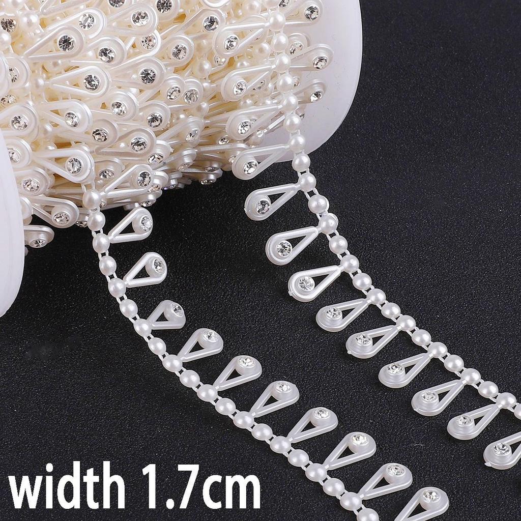 1 метр ABS имитация жемчуга циркон бусины цепи для DIY свадебные украшения ремесло аксессуары