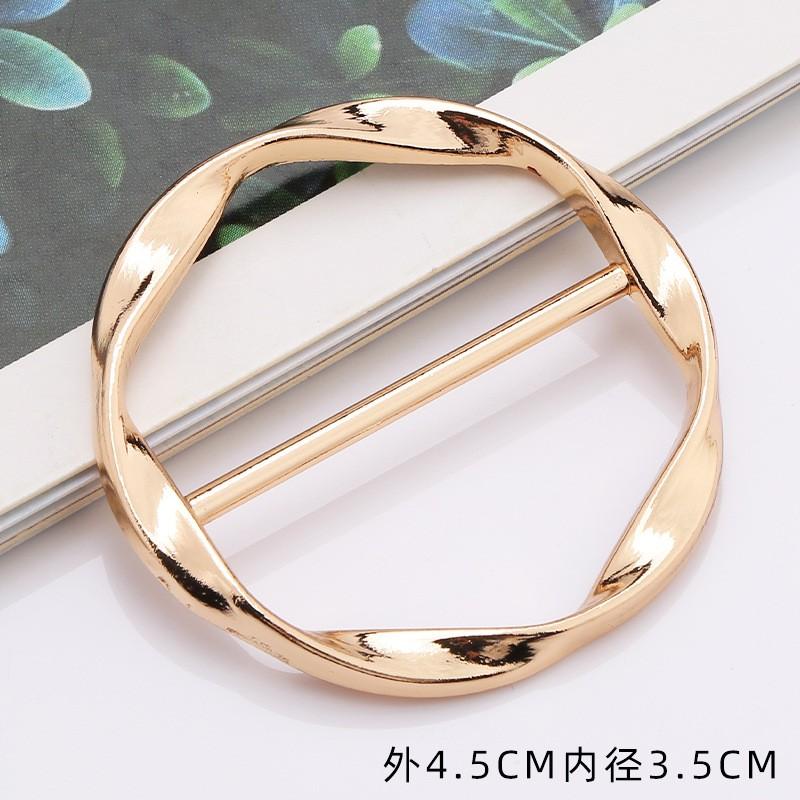 Металлическая пряжка с узлом, жемчужно-ромбовидная угловая пряжка, пряжка на талии футболки, пряжка для шарфа