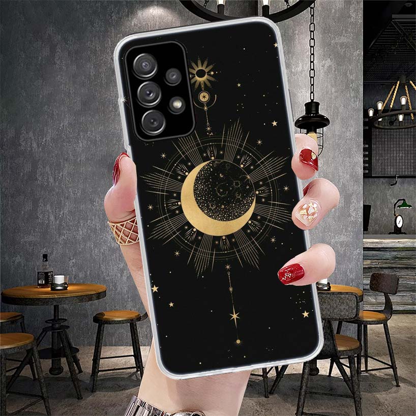 Мистическая Луна Тотем Ведьмы Мягкий Чехол Для Телефона Для Samsung Galaxy A13 A14 A15 A16 A17 A53 A54 A55 A56 A57 A33 A34 A35 A36 A37 A23 A24