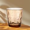 Colorful Translucent Water Cups 310ml Diamond Pattern Tumblers Unbreakable Heat Resistant BPA-Free Stackable Glasses for
