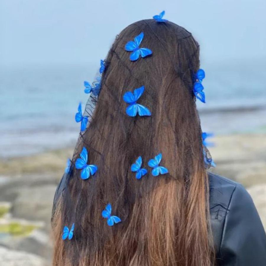 Желание Бабочка 3D Сетчатая Фата, Романтичный Церковный Наряд для Улицы