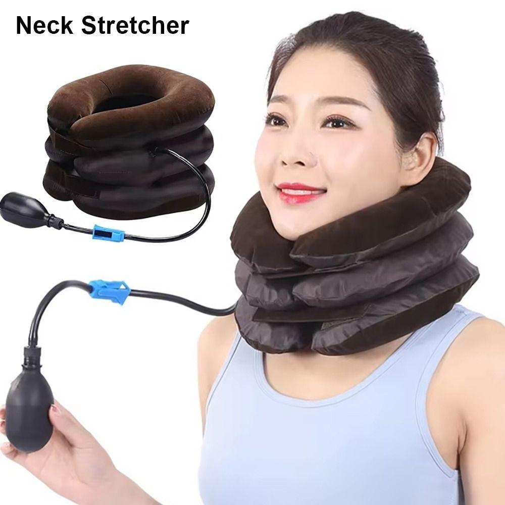 1Pcs 3 Layers Neck Stretcher Inflatable Air Orthopedic Pillow Collar Neck Support