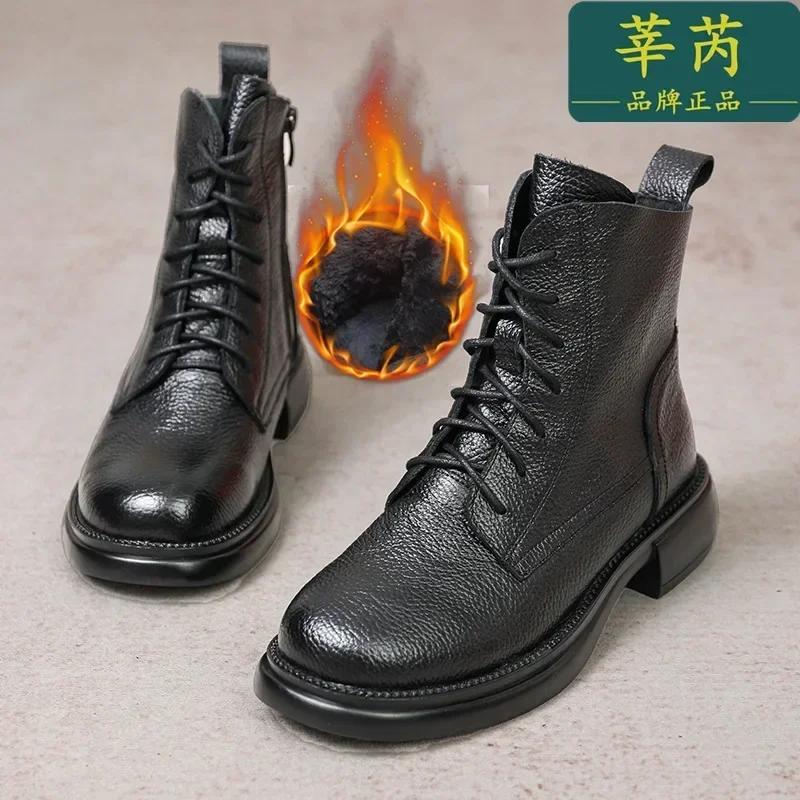 Woman New Black Boots Women Shoes Autumn Winter Zipper Motorcycle Boots British Style Platform Ankle Boots Girls Shoes