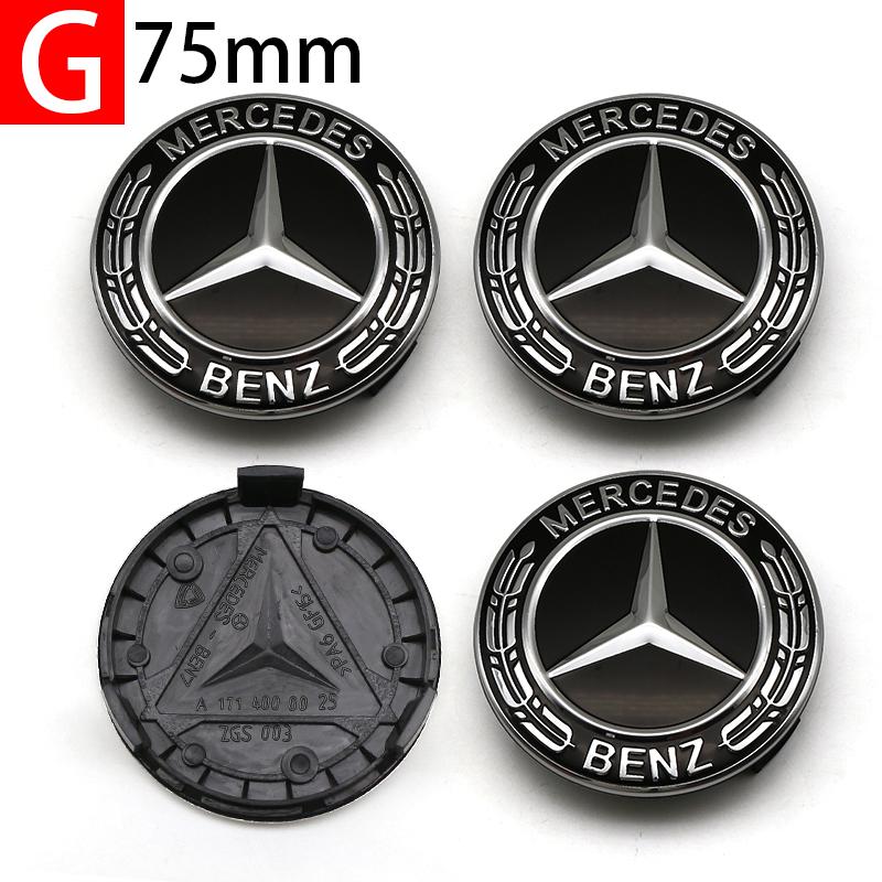 Hub Cap 4Pcs 60mm 75mm Car Wheel Center Logo Hub Cap 56mm ABS For Mercedes-Benz W211 W205 W213 W203 C218 A207 CLA Automotive Accessories DL1
