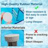 White Pool Ladder Bumpers Rubber Ladder Foot Covers New Rubber Bumpers