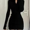 Платье-бодикон мачехи: Пикантная Сестра Облегающее Бедра, Зрелый Образ для Осени/Зимы 2025