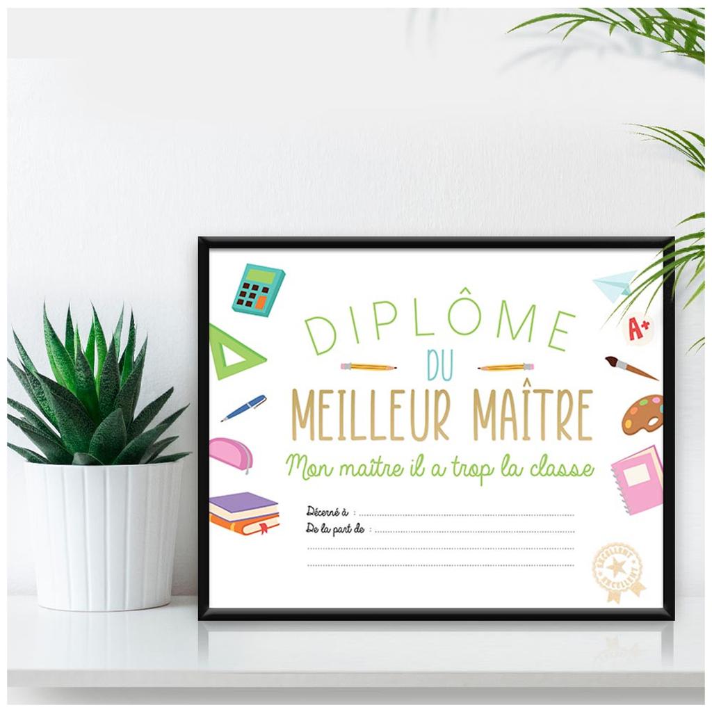 Les Trésors De Lily [A3462] - Разноцветная рамка для диплома «Лучший учитель» - 25x20 см