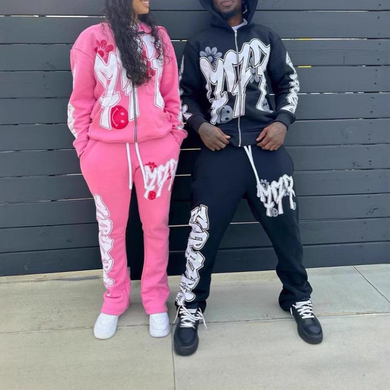 Y2K модная цветная толстовка с принтом букв свободного кроя в стиле хип-хоп для мужчин и женщин с капюшоном на молнии