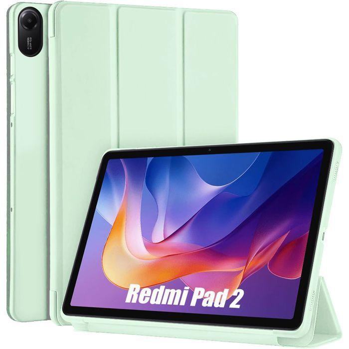 Coque pour Xiaomi Redmi Pad 2, Protection Anti-Rayures avec Support Veille-Réveil - Vert