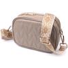 Elegant Quilted Women's Bag Made of Genuine Leather Vintage 22612 Beige