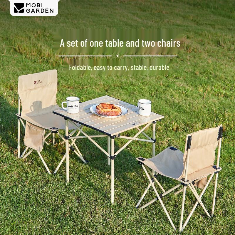 MOBIGARDEN Folding Camping Table & Chair Set