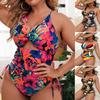 Plus Size Sexy Swimsuit One Piece High Cut Swimwear Women Push Up Bodysuits Summer Bathing Suit Women Monokini Tankini