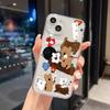 Lovely Bear Quokkas Wireless Charging Case for iPhone 17 Air 16 E 15 14 13 12 Mini 11 Pro Max Transparent Silicone Edge Cover