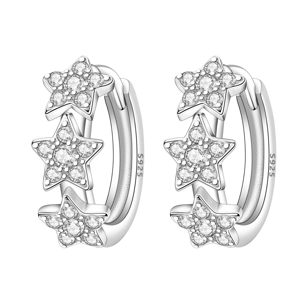 Orstarry Серьги-подвески из серебра 925 пробы с кристаллами, круглые, женские, с подвесками, модные, универсальные, ювелирные изделия для вечеринок, подарки
