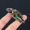 Ruby Zoisite Gemstone Pure Copper Wire Wrapped Handmade Jewelry Pendant For Gift