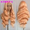 Platinum Blonde Lace Front Wig Long Body Wave Synthetic Lace Hair 13x4 Frontal Lace Natural Hairline Daily Wear Cosplay Wigs