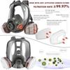 Gas Masks Survival Nuclear and Chemical - Reusable Full Face Respirator Gas Mask with Filter