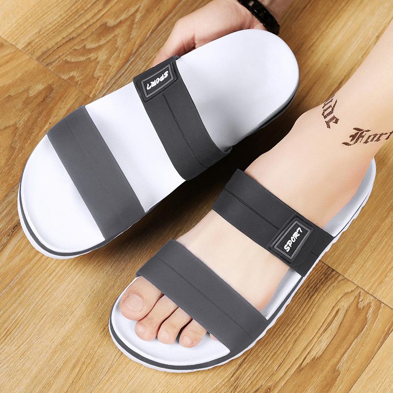 Slippers Men'S Summer Wear Non-Slip Wear-Resistant Cool Slippers Casual Beach Thick Bottom Soft Bottom Men'S One-Word Drag