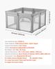 Baby Playpen, 2000 x 1780mm Extra Large Toddlers Playpen, Foldable Baby Fence Play Yard with Zippered Door & Soft Breathable Mesh, Indoor Outdoor