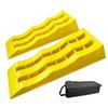 2Pcs RV Leveling Ramps RV Wheel Chocks 3 Stage Campers Leveling Blocks Lightweight Curb Ramps Heavy Duty Threshold Ramp Tire Chucks 1