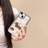 For iPhone 15 Case Silver Edge Pattern Design PC+TPU Phone Cover