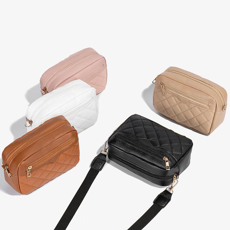 Embroidered Camera Crossbody Shoulder Bag