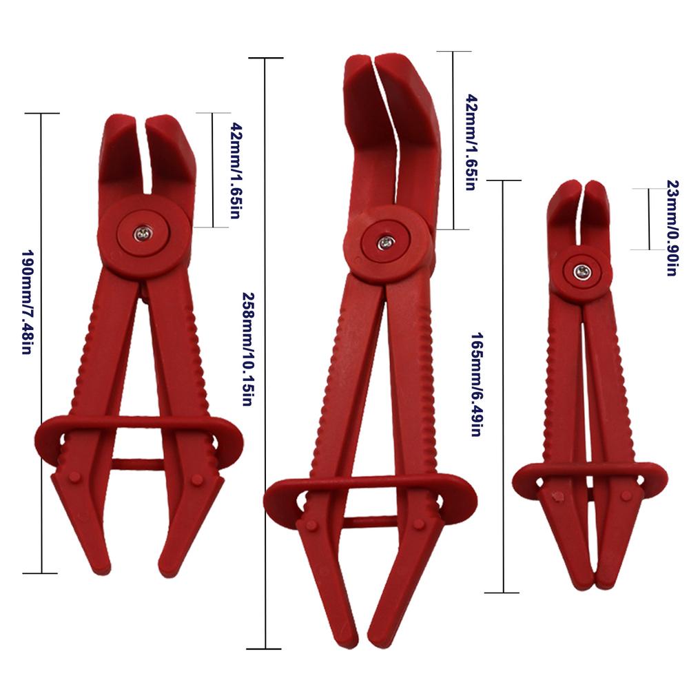 Набор из 3 инструментов для хомутов для шлангов, клещи для хомутов с красной линией, плоскогубцы для резки топливных шлангов, хомут для шланга, инструмент для герметизации труб