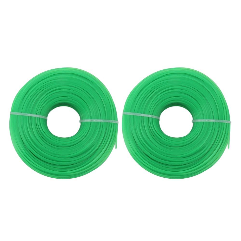 2PCS Compact Weed Eater String Green Nylon Trimmer Line Durable Grass Trimmer Line