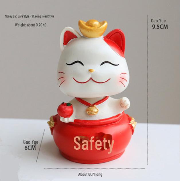 Nordic Resin Lucky Cat Ornaments for Office, Home, or Store Decor - Creative Car Console Crafts
