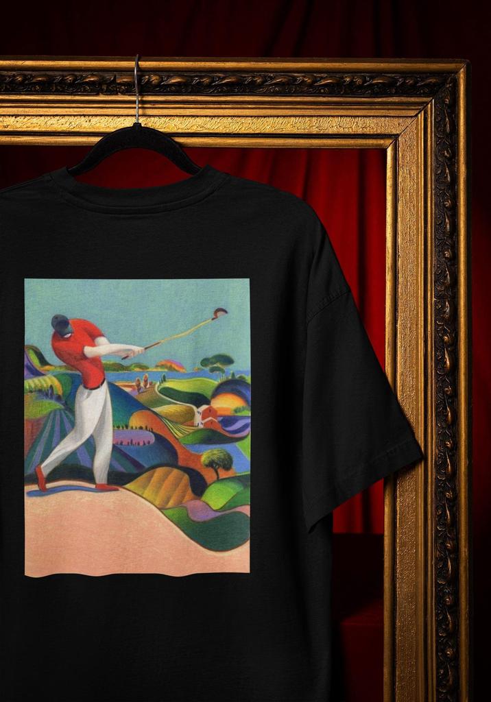 Golf Graphic Tee: Abstract Surreal Art - Unisex, Soft Cotton Comfort Colors®