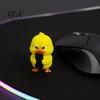 Миниатюрный аксессуар для ландшафта 3D-печатная фигурка желтой утки, забавная статуэтка с живыми выражениями, креативное украшение для комнаты, милые настольные украшения